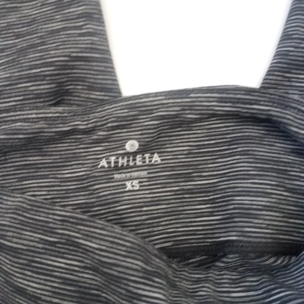 Athleta Energy Chaturanga Capri Leggings Space Dye Black Blue Women’s XS - Picture 3 of 8